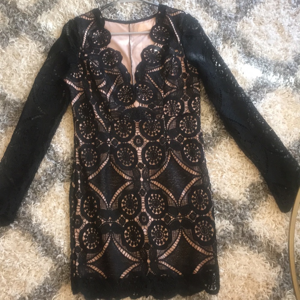Love Triangle V Neck Mini Dress
